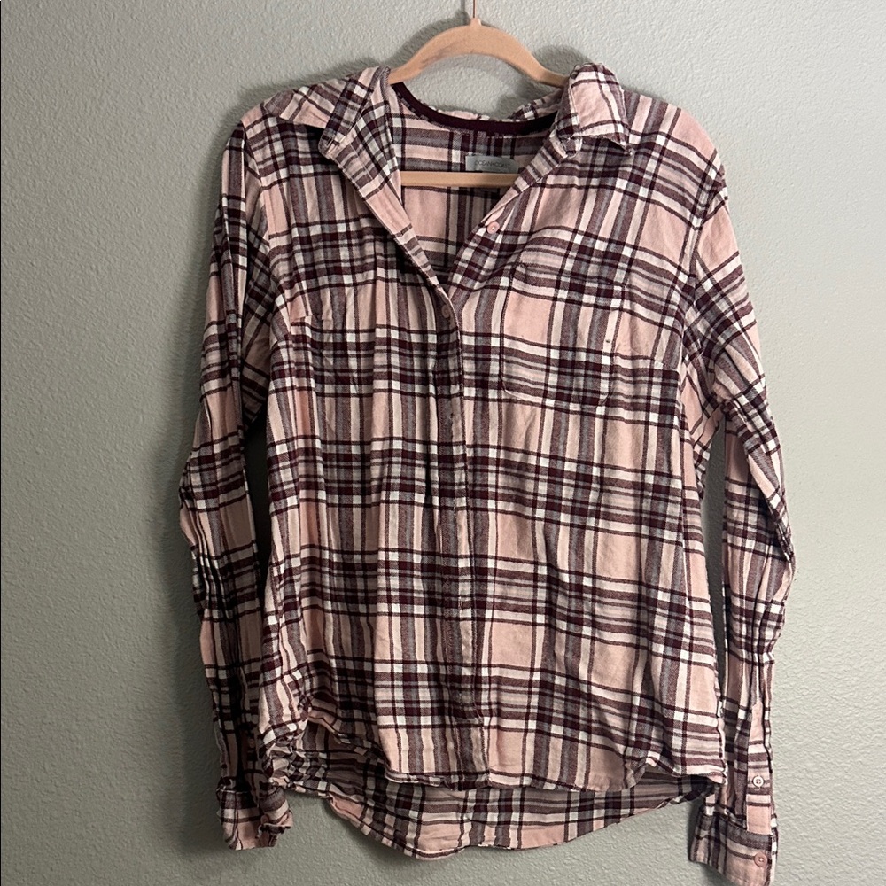 Plaid Button-Up Women's Top